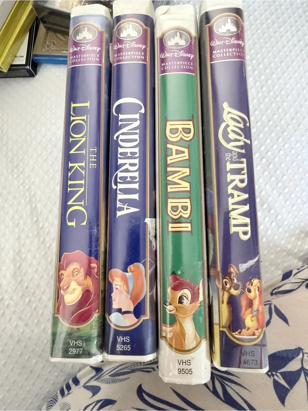 Lot of 4 Vintage Disney VHS Tapes - Lion King, Cinderella Lady & The Tramp Bambi - Picture 1 of 3